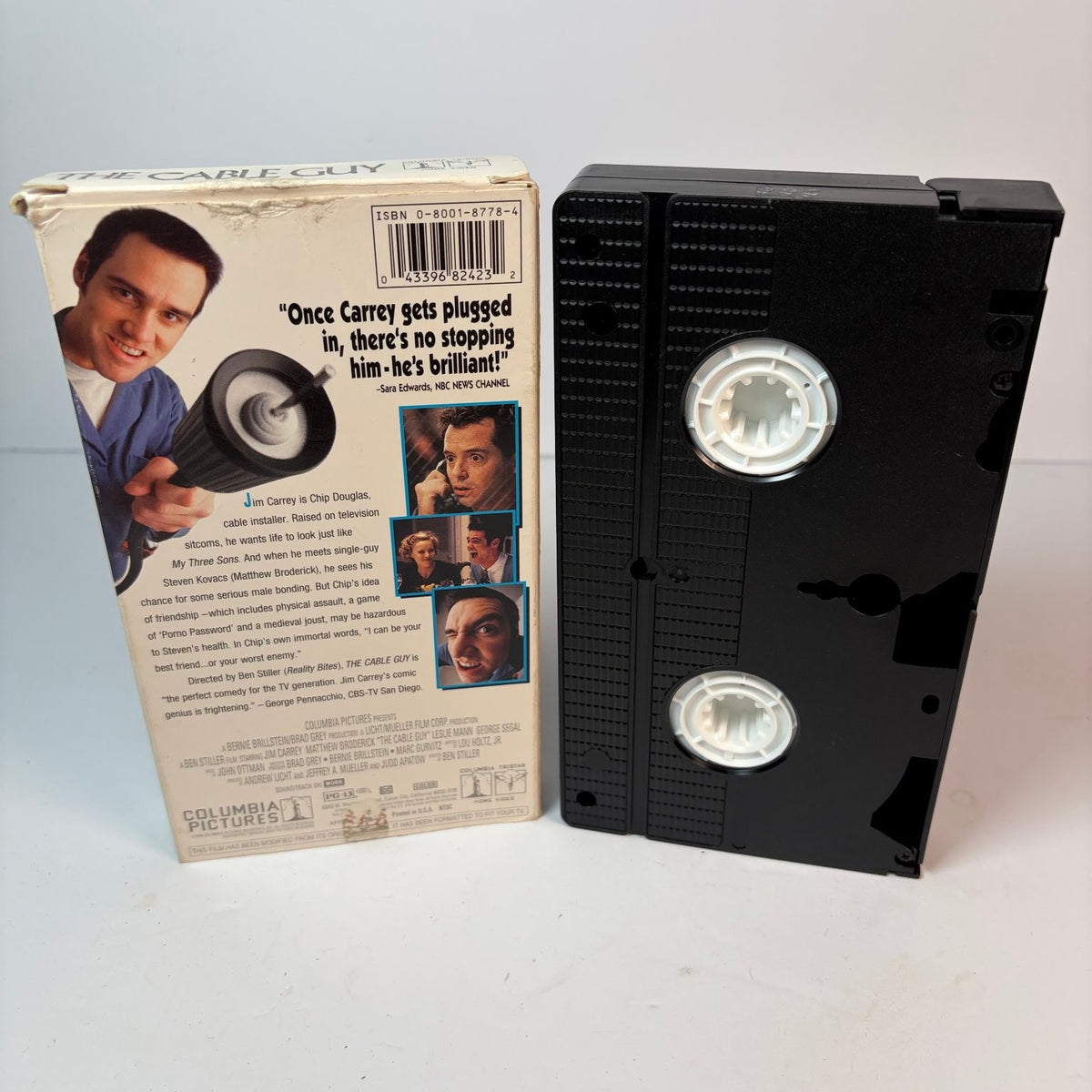 The Cable Guy VHS 1996 Dark Comedy Jim Carrey Matthew Broderick Columbia
