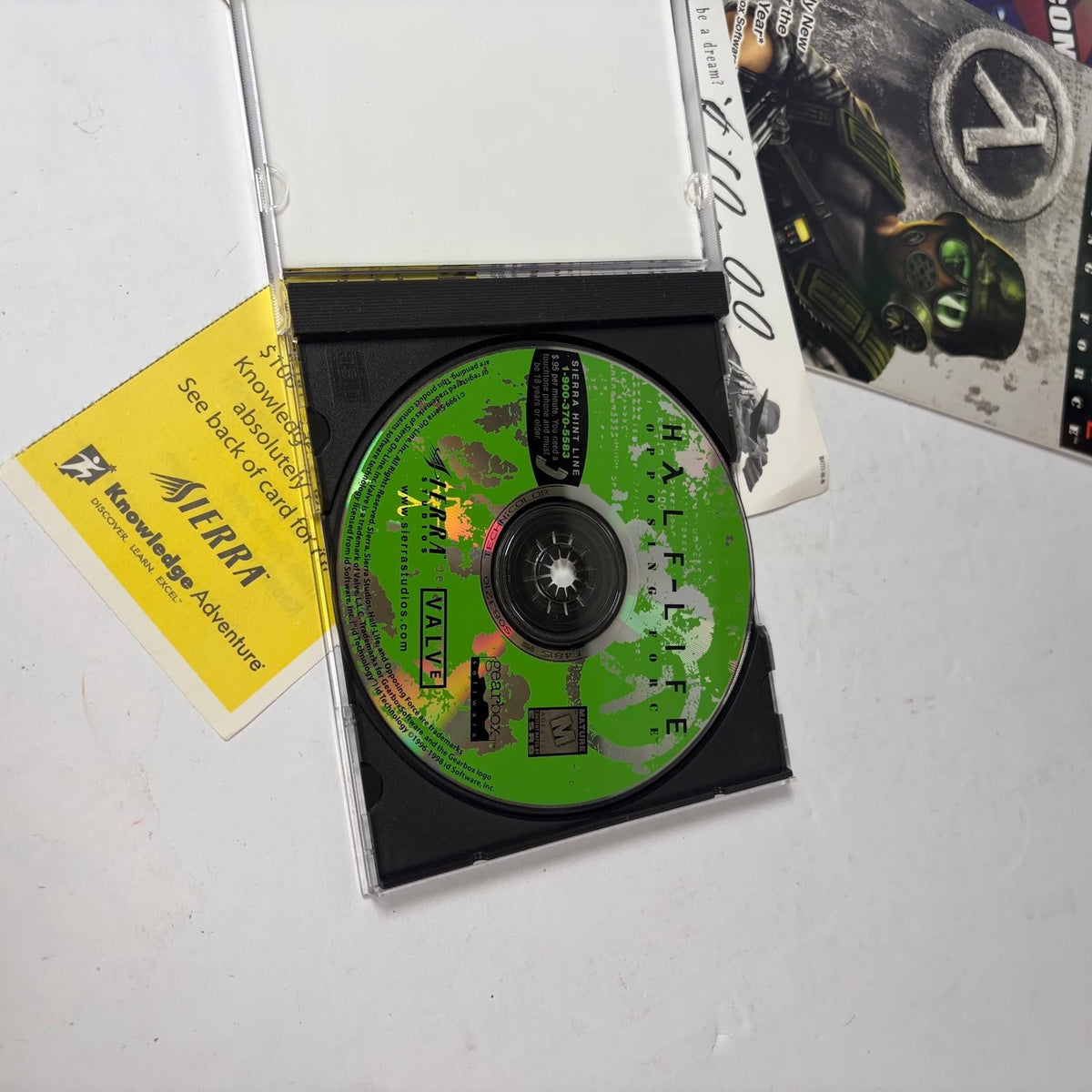 Half-Life Opposing Force PC CD-ROM Big Box Expansion Pack Sierra 1999 Complete