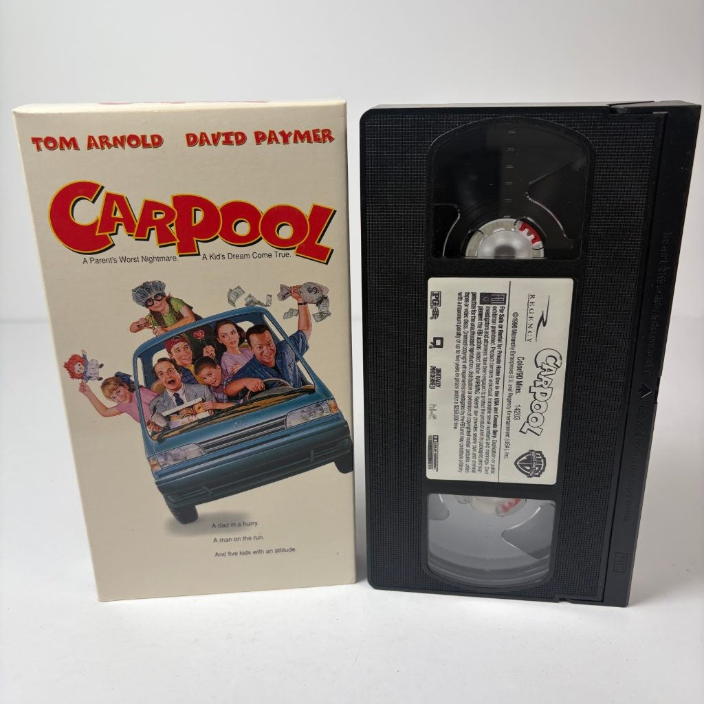 Carpool VHS 1996 Tom Arnold David Paymer Warner Bros Comedy Family Movie