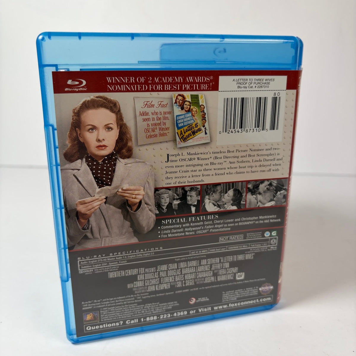 A Letter to Three Wives Blu-ray 1949 Jeanne Crain Joseph L. Mankiewicz