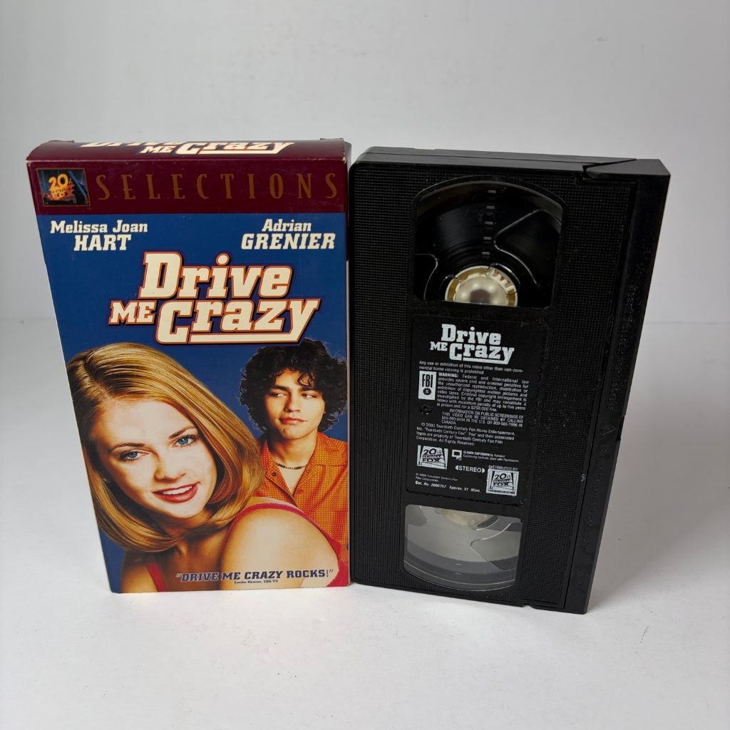 Drive Me Crazy VHS Melissa Joan Hart Adrian Grenier 20th Century Fox Selections