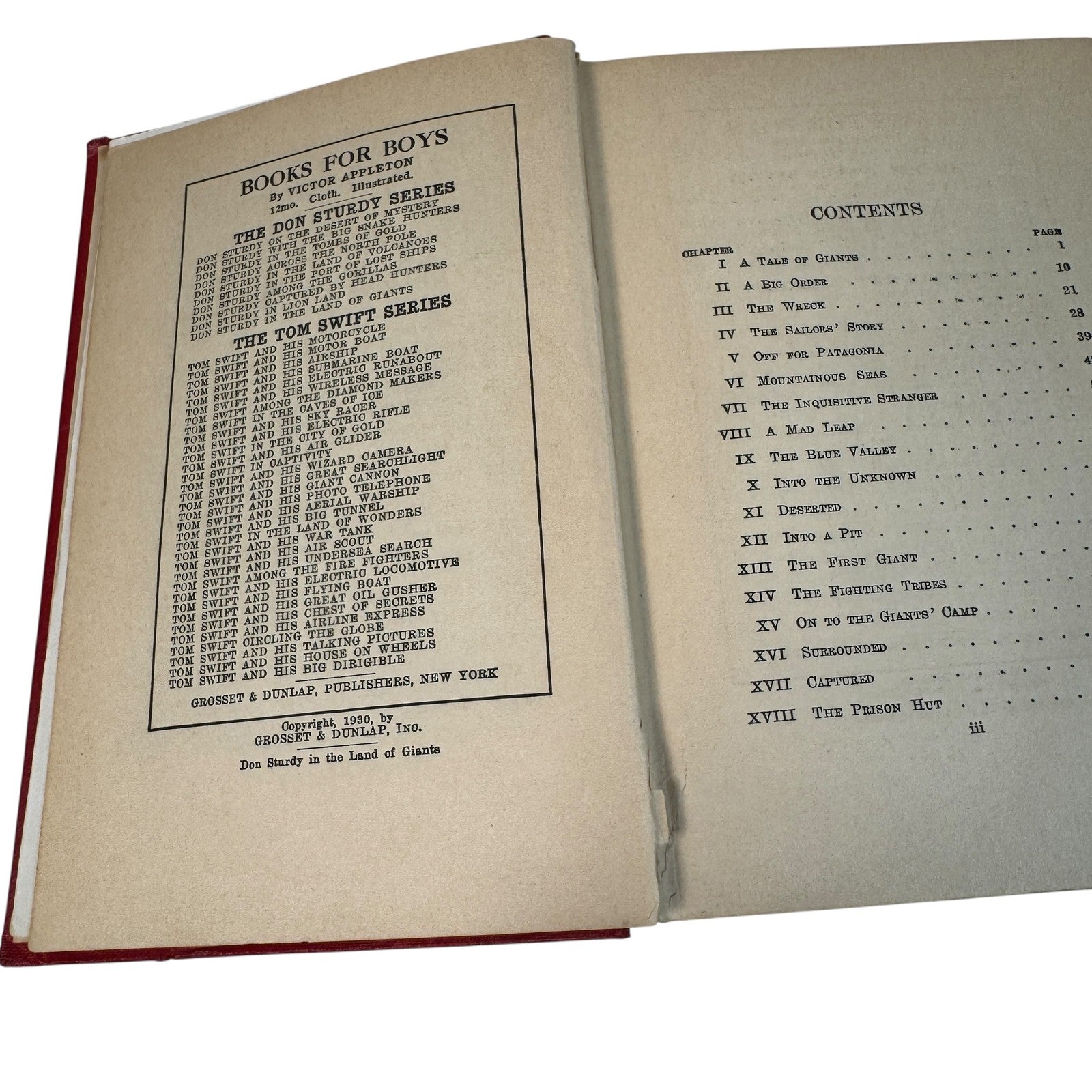 Lot of Antique 1920s 1st Print Hardcover Tom Swift & Don Sturdy Books Appleton