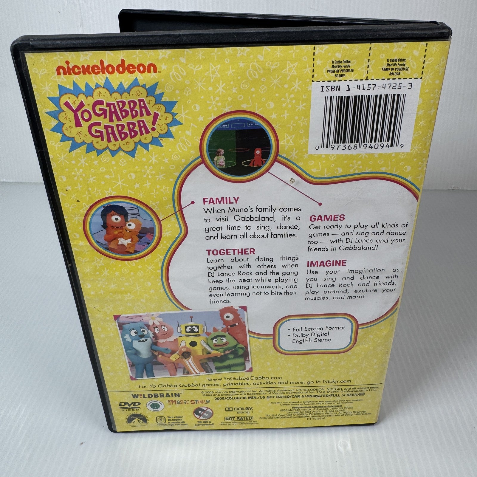 Yo Gabba Gabba Meet My Family DVD 2009 Nickelodeon Kids Show