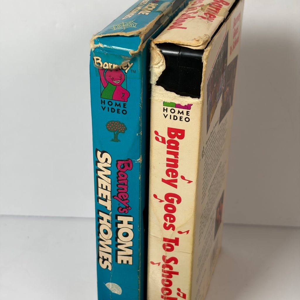 Barney VHS Lot of 4 Great Adventure Movie Home Sweet Homes Goes to School Rhymes