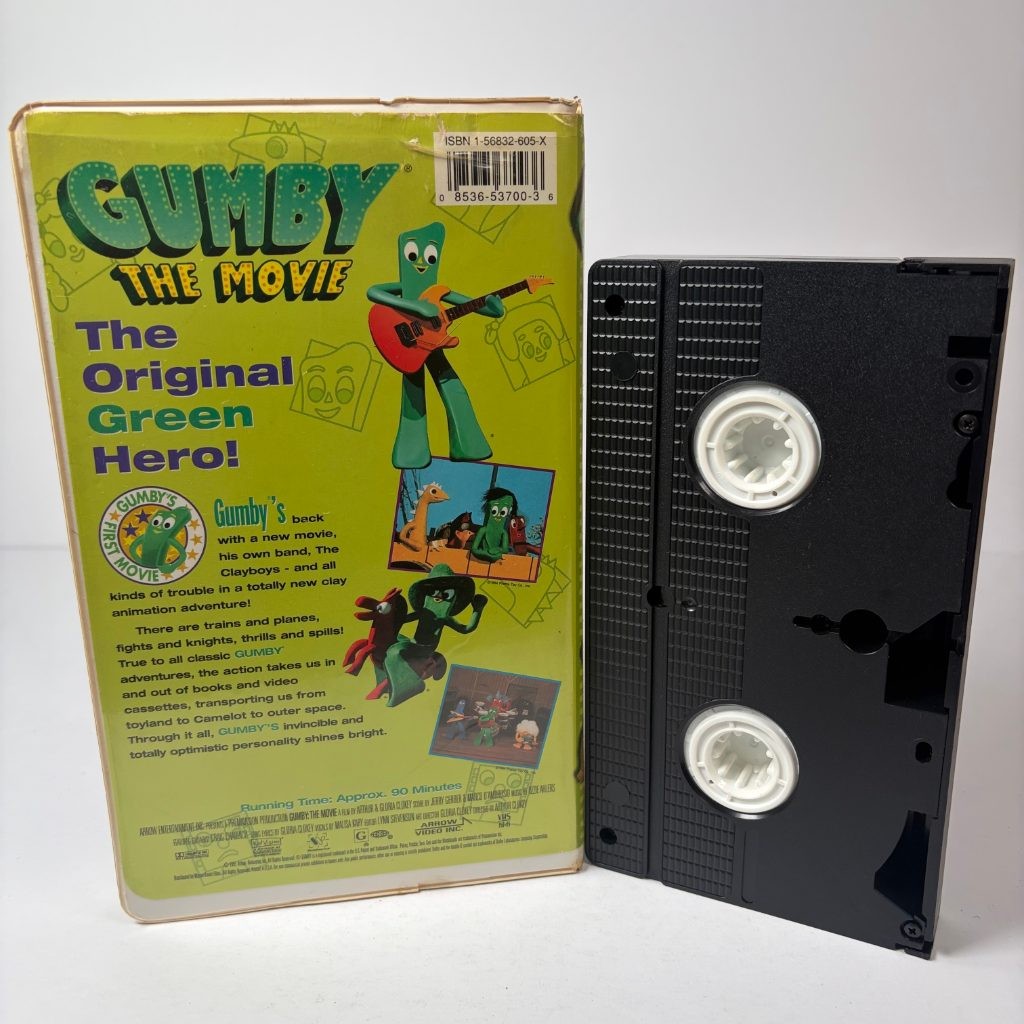 Gumby The Movie VHS 1995 Clay Animation Arrow Video KidVision Clamshell