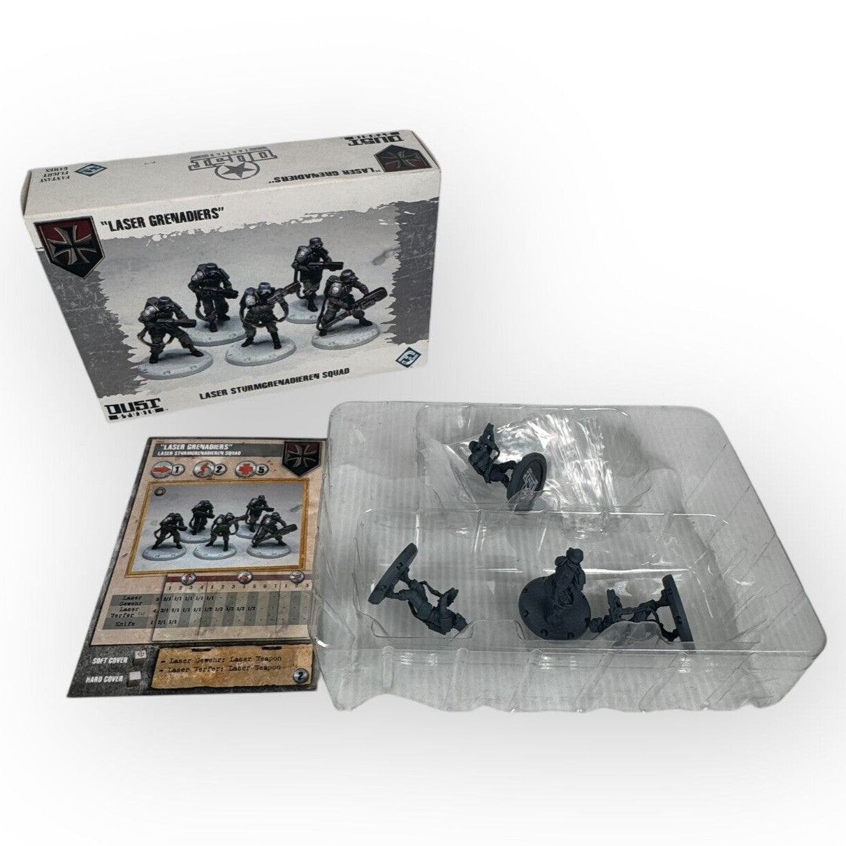 Dust Tactics Axis Laser Grenadiers Laser Sturmgrenadieren Squad (Incomplete 4/5)
