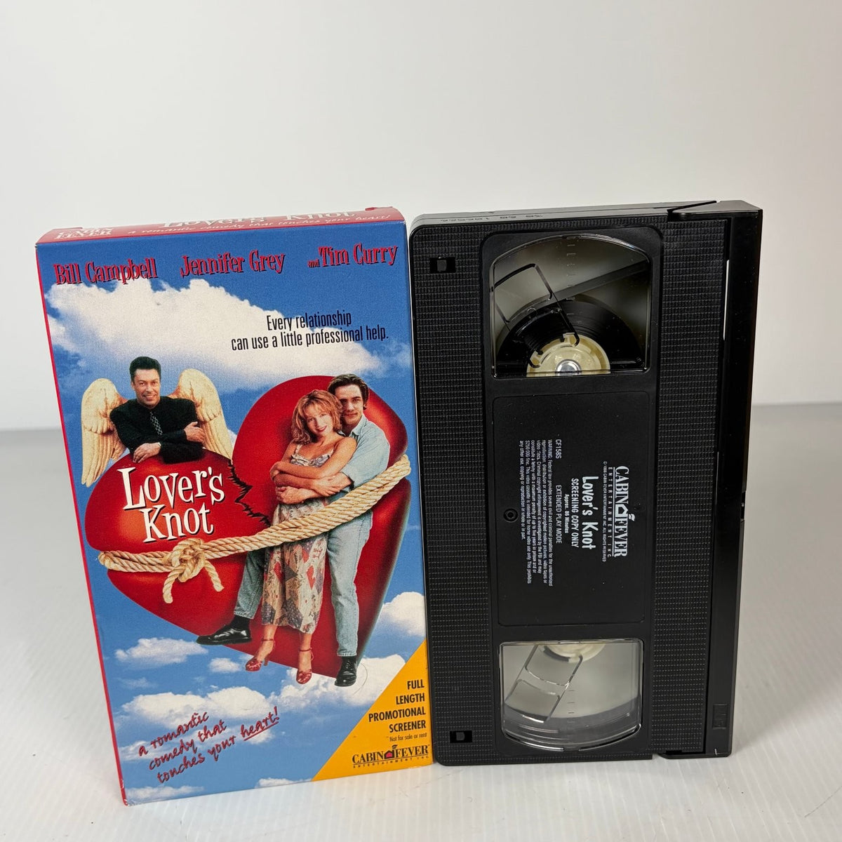 Lover's Knot VHS 1996 RomCom Promotional Screener Tim Curry Jennifer Grey