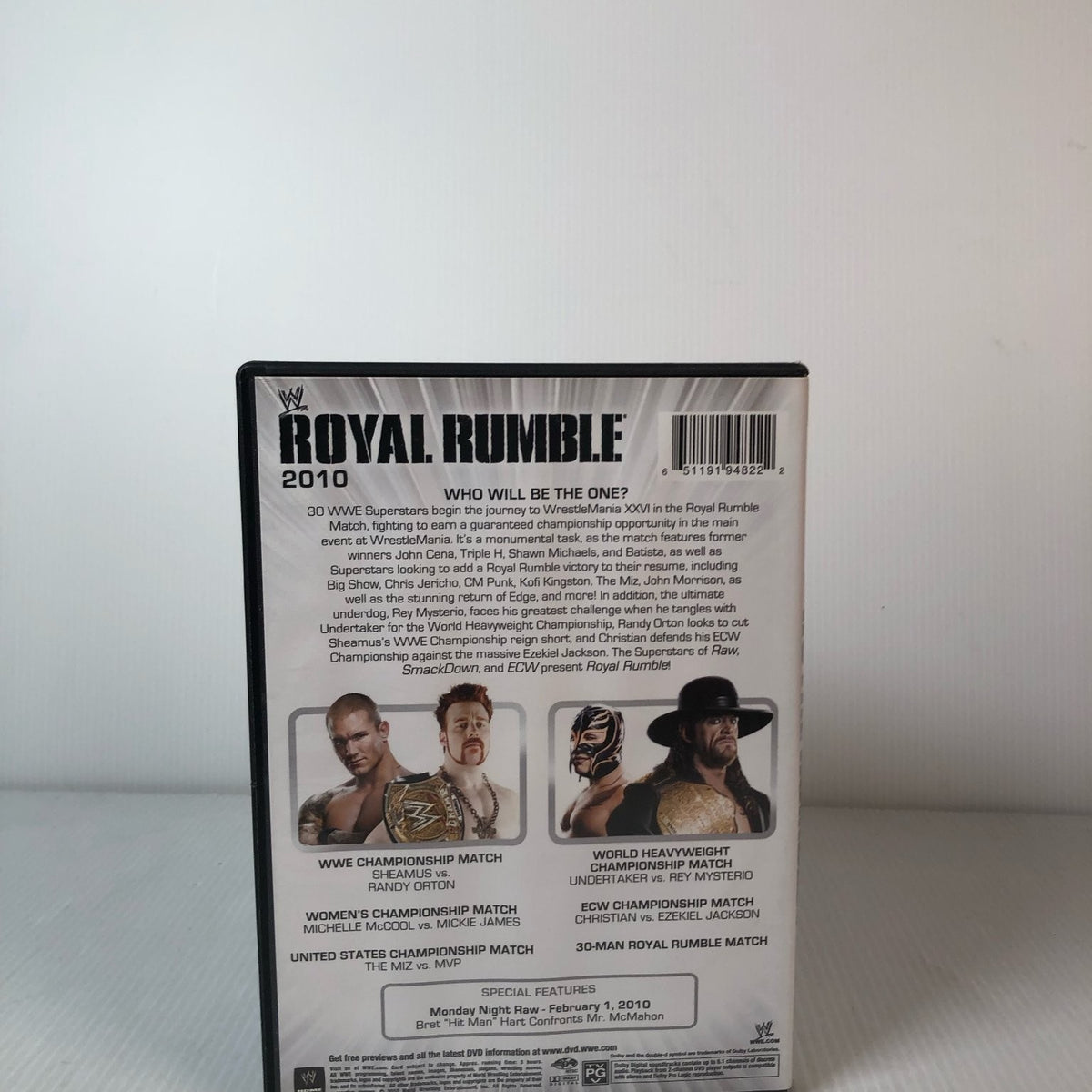 WWE Royal Rumble 2010 DVD John Cena Undertaker Sheamus Randy Orton