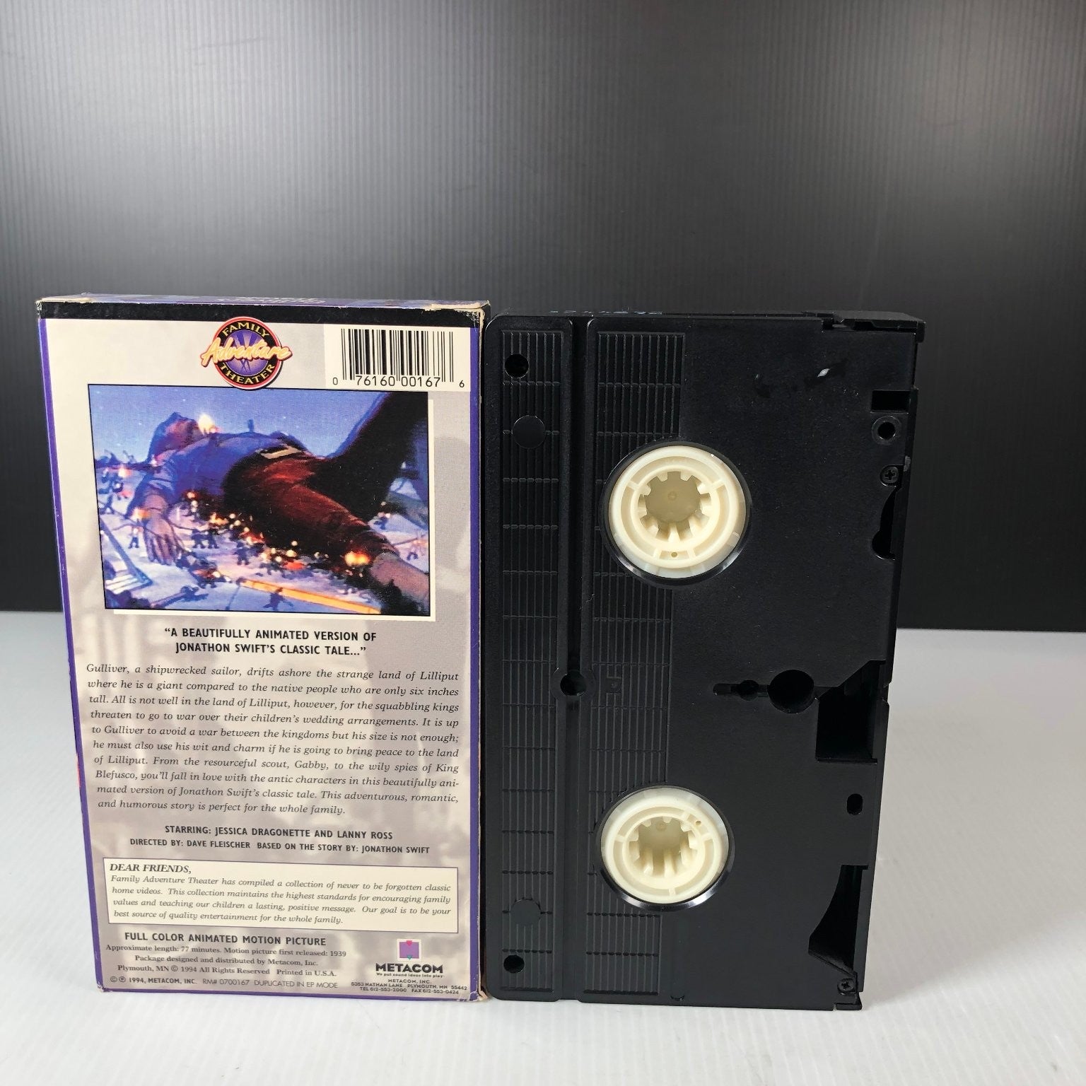 Gulliver's Travels VHS 1994 Animated Classic Family Adventure Metacom