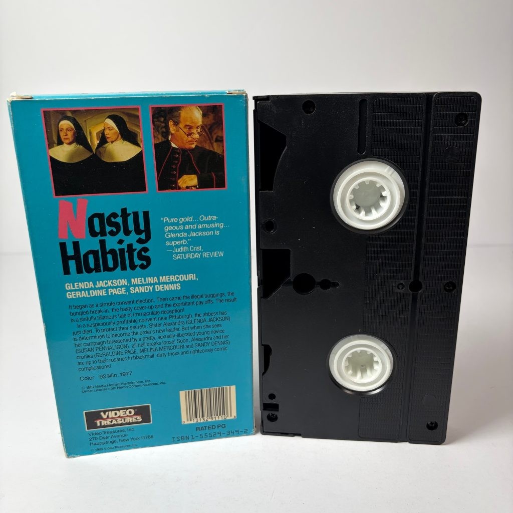 Nasty Habits VHS 1977 Glenda Jackson Melina Mercouri Video Treasures Comedy