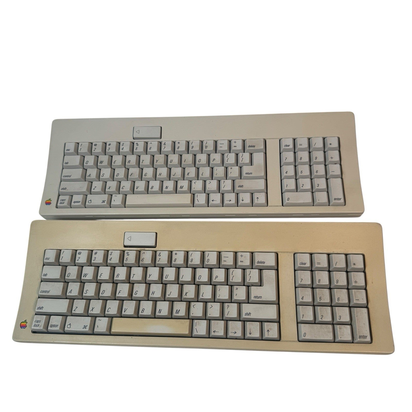 Vintage Apple Extended Keyboard II Lot of 2 Orange Alps ADB No Cables Untested