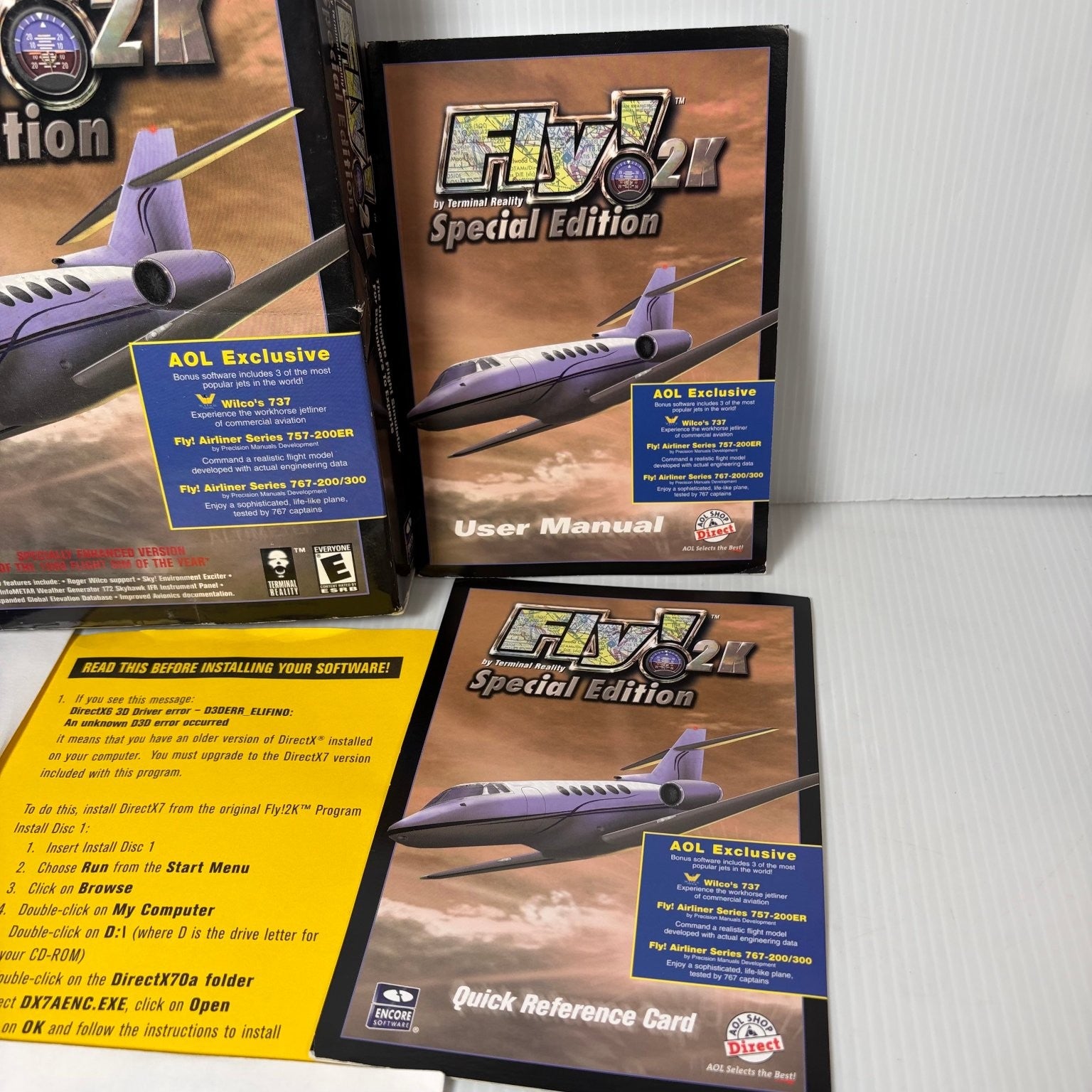 Fly 2K Special Edition Big Box PC Video Game Flight Simulator Complete