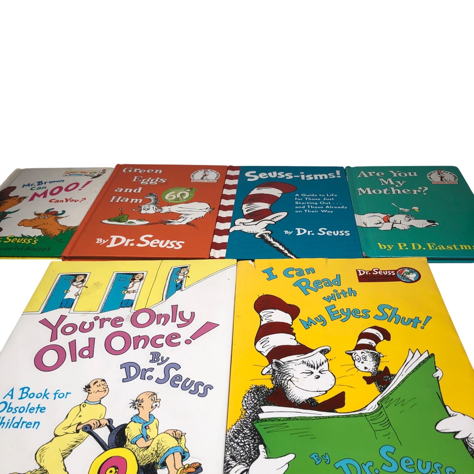 Dr. Seuss Childrens Book Lot of 6 Green Eggs & Ham, Are You My Mother & More