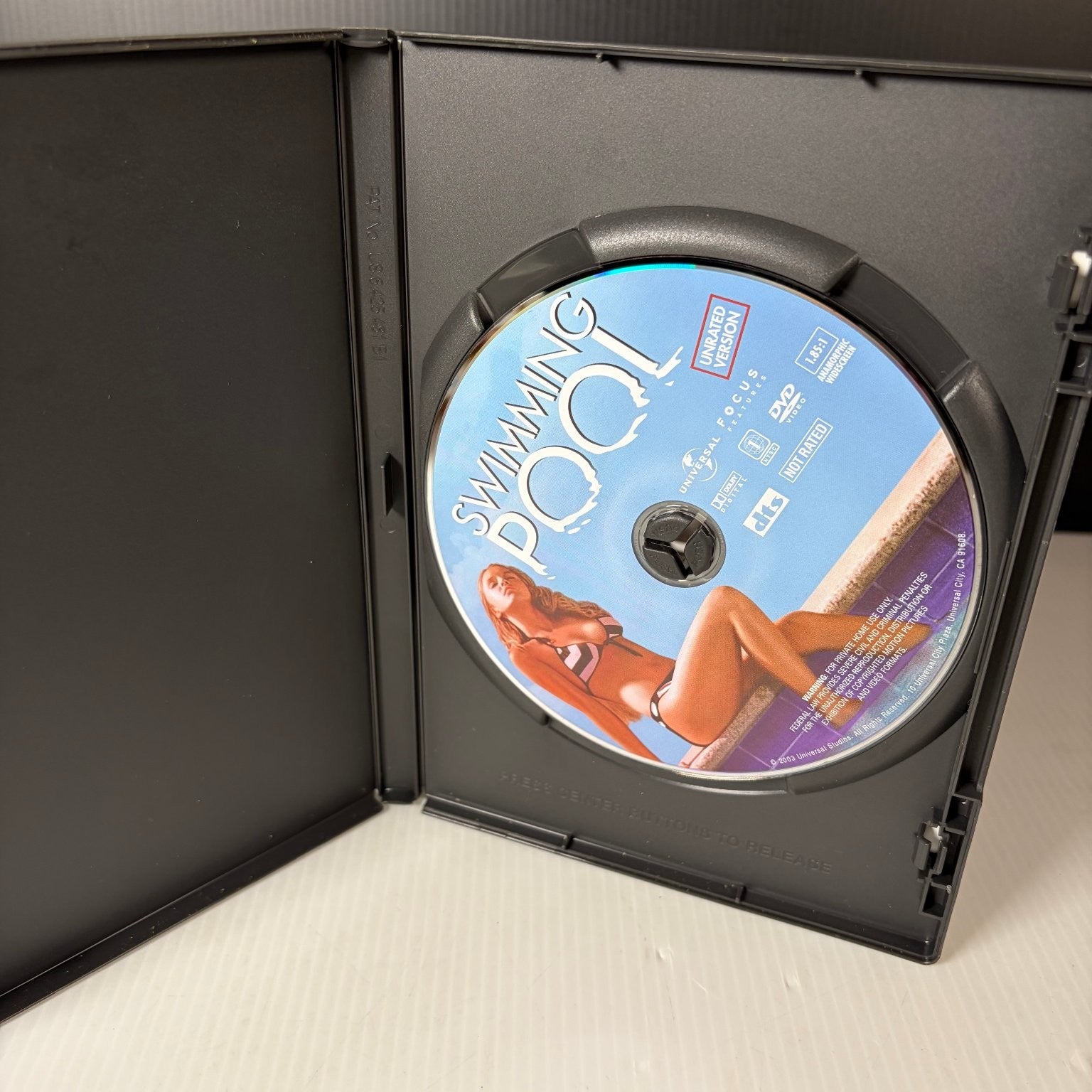 Swimming Pool DVD 2003 Unrated Version Charlotte Rampling Thriller