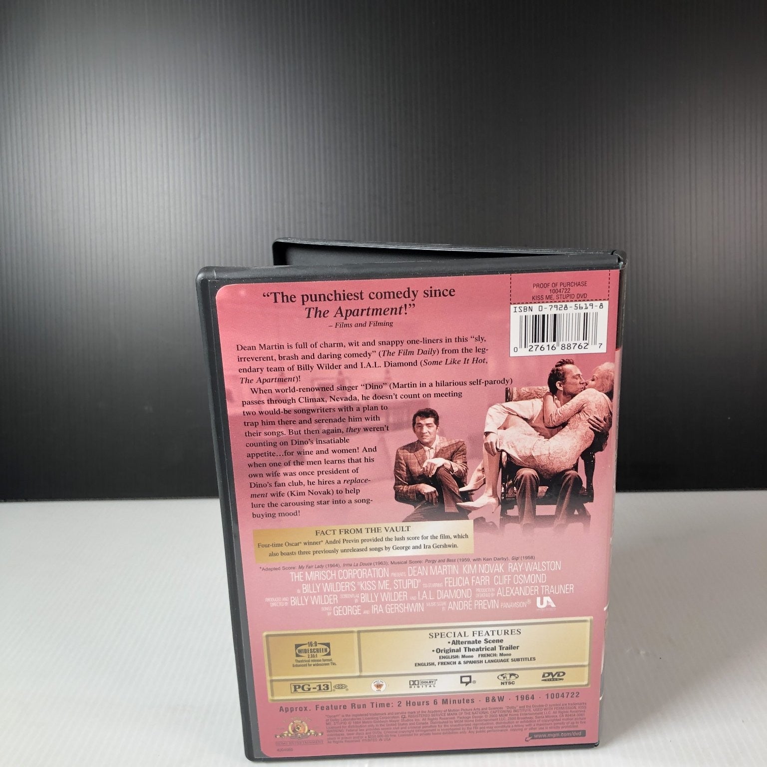 Kiss Me Stupid DVD 1964 Billy Wilder Dean Martin Kim Novak PG-13