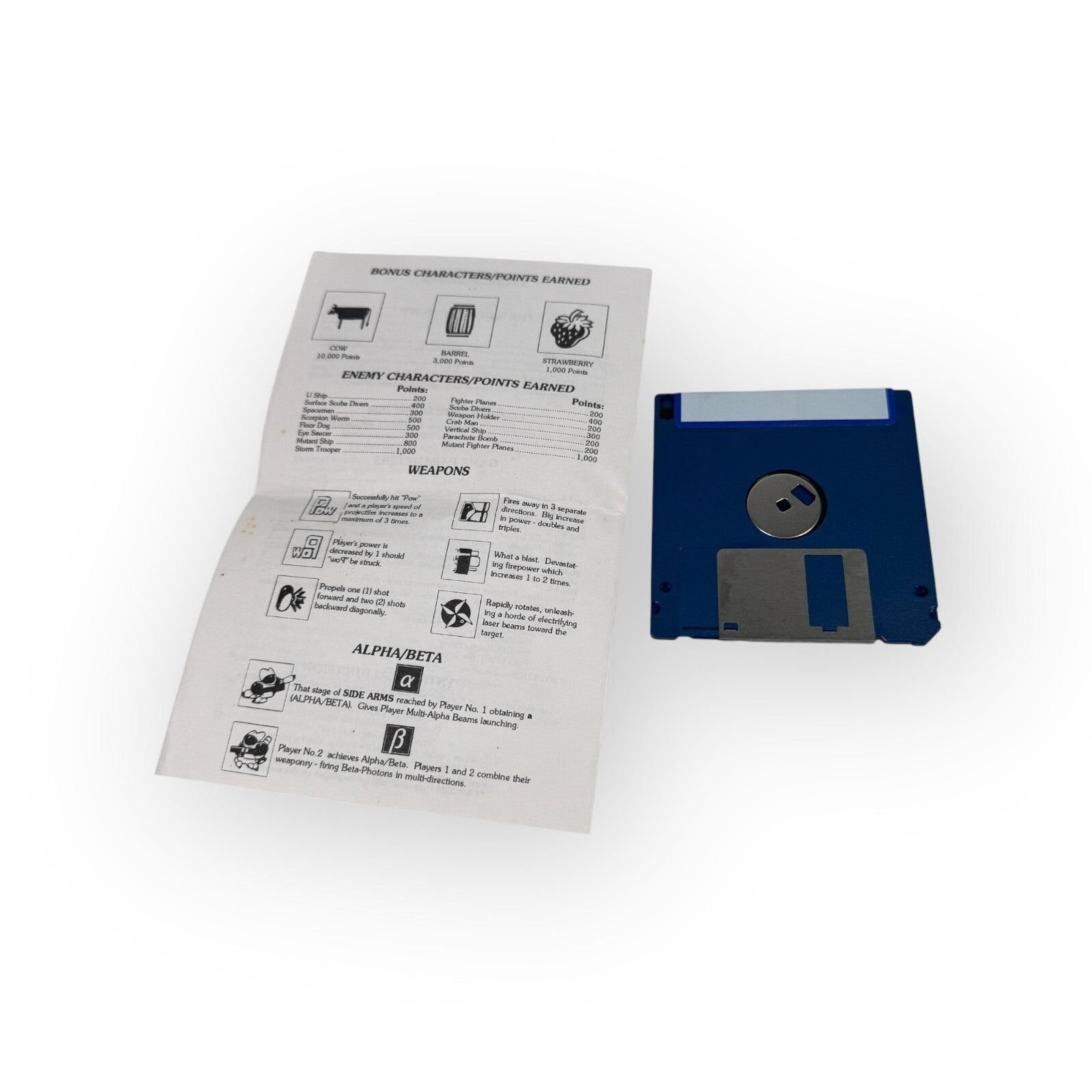 Capcom Arcade Hits Collection w/ Street Fighter Side Arms & Cabal 3.5" Floppy