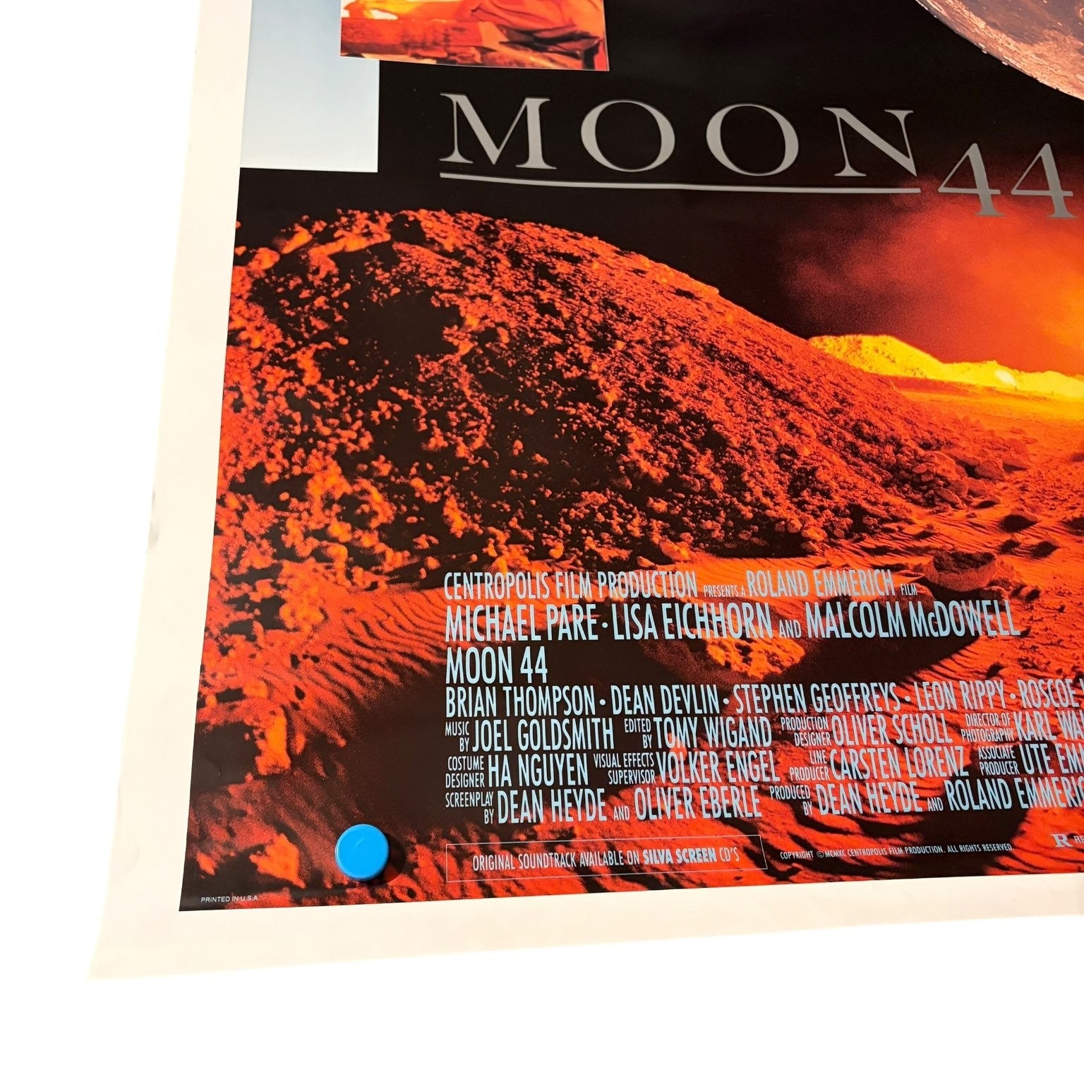 Moon 44 1990 Video Store Movie Poster Michael Pare Malcolm McDowell Sci-Fi