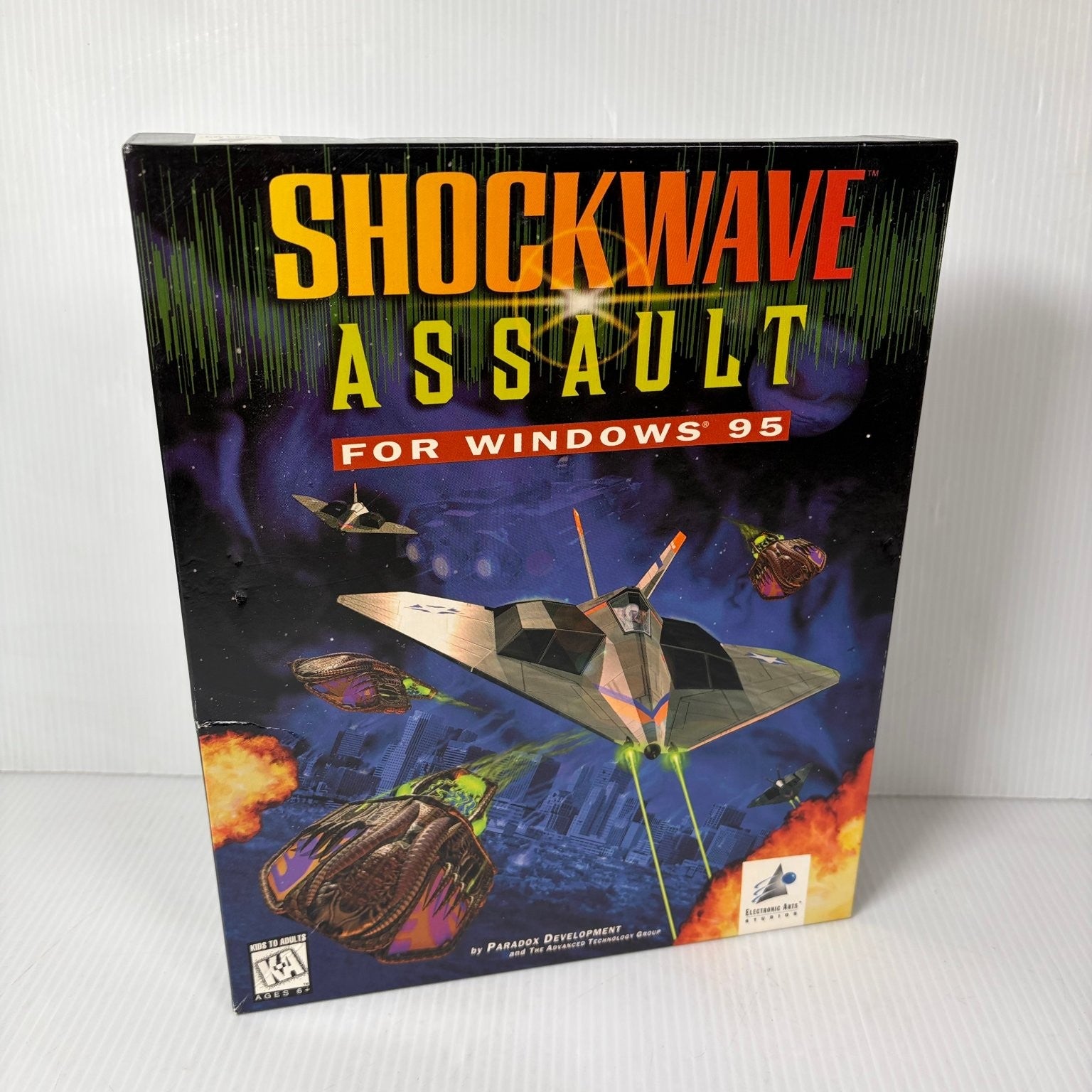 Shockwave Assault Windows 95 Big Box PC Complete Video Game Flight Combat Sci-Fi