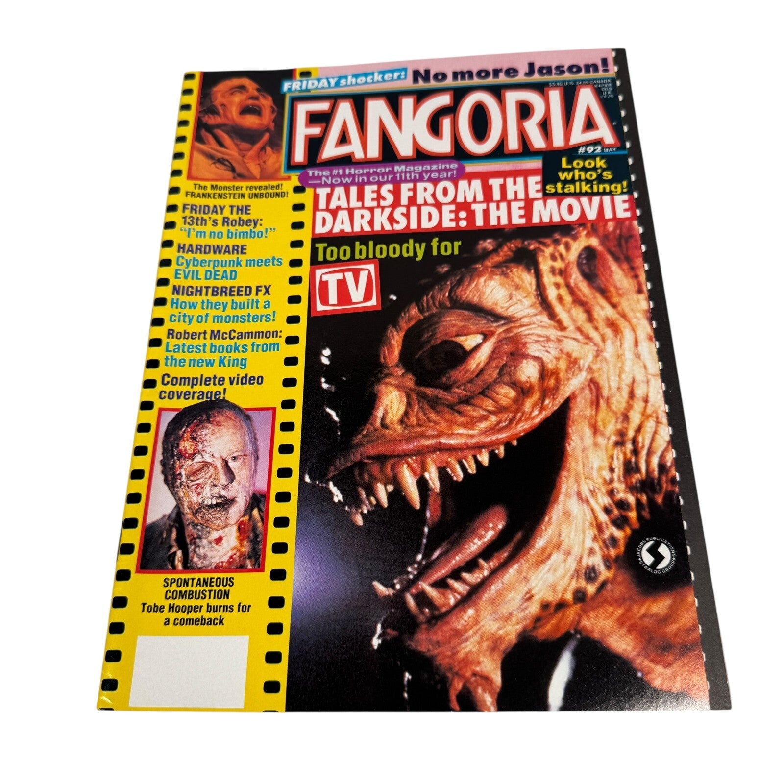 Fangoria #92 May 1990 O'Quinn Studio Horror Magazine Tales from the Darkside