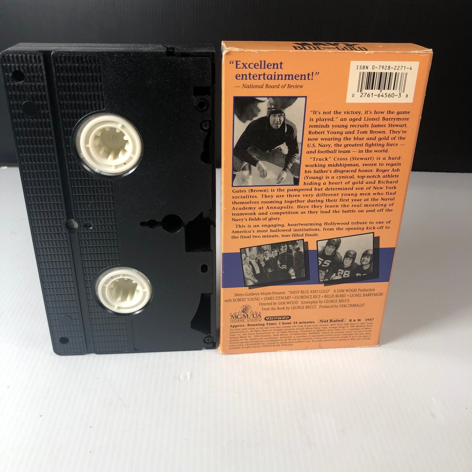 Navy Blue and Gold VHS 1937 Early Sports Drama MGM/UA Home Video