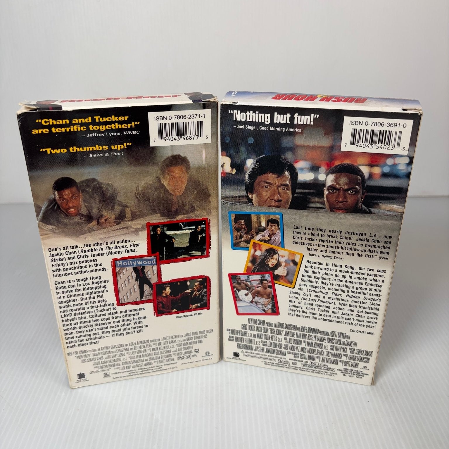 Rush Hour 1 & 2 VHS Lot 1998 2001 Action Comedy New Line Cinema Tucker Chan