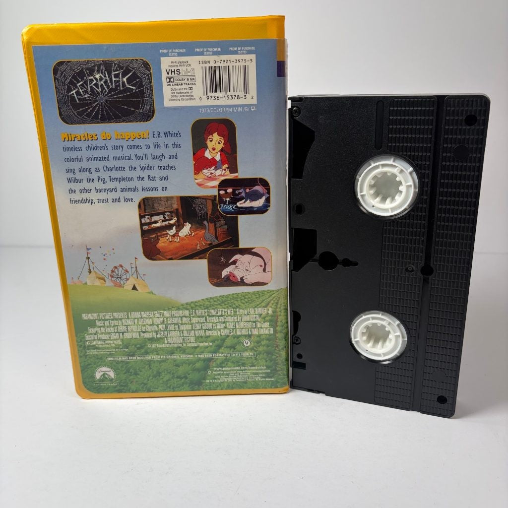 Charlotte's Web VHS Paramount Family Favorites Animated E.B. White Clamshell