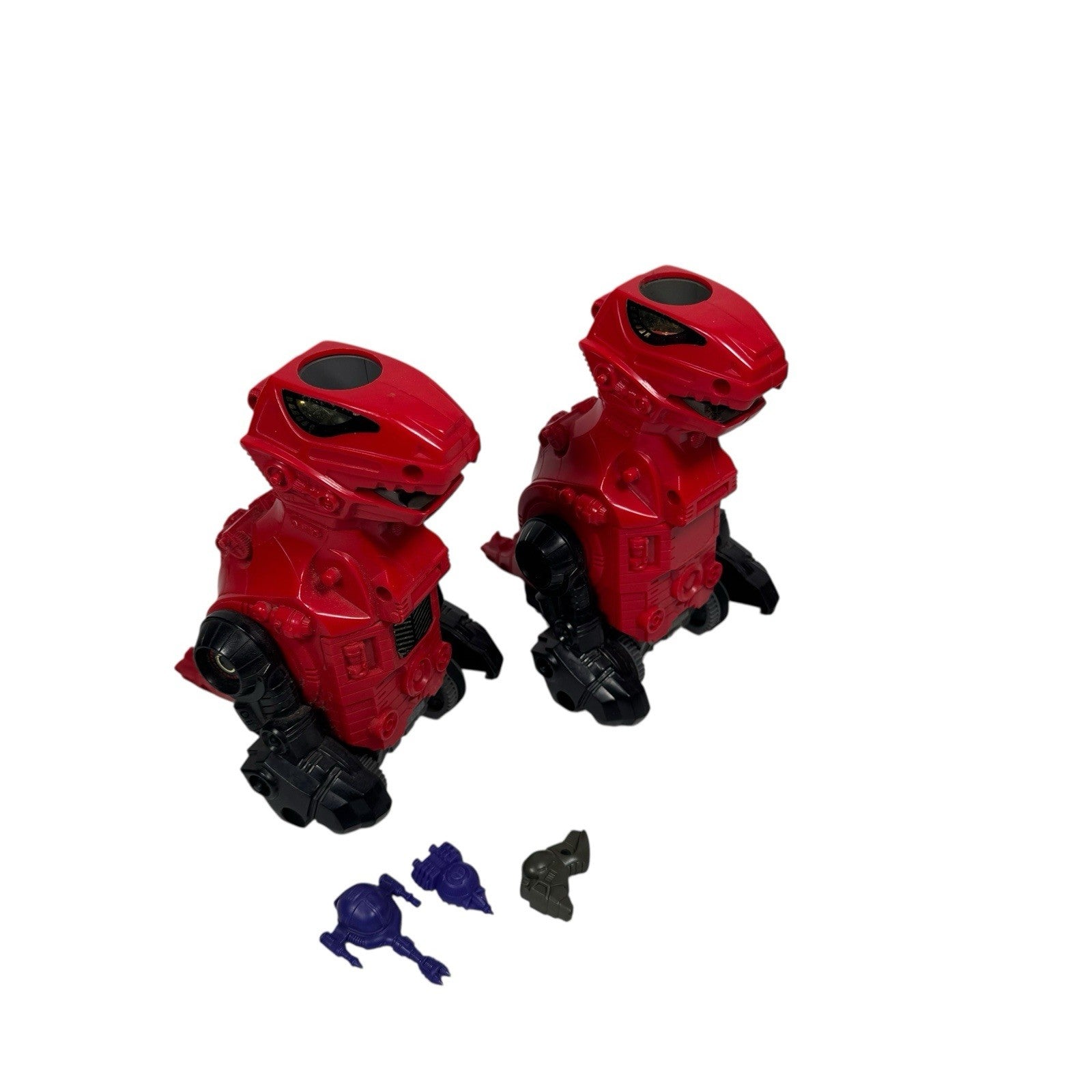 Lot Of 2 Starriors Tomy 1984 Deadeye T-Rex Robots with Parts AS IS