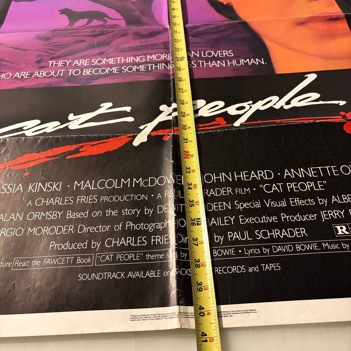 Cat People 1982 One Sheet Movie Poster Nastassia Kinski Paul Schrader Horror