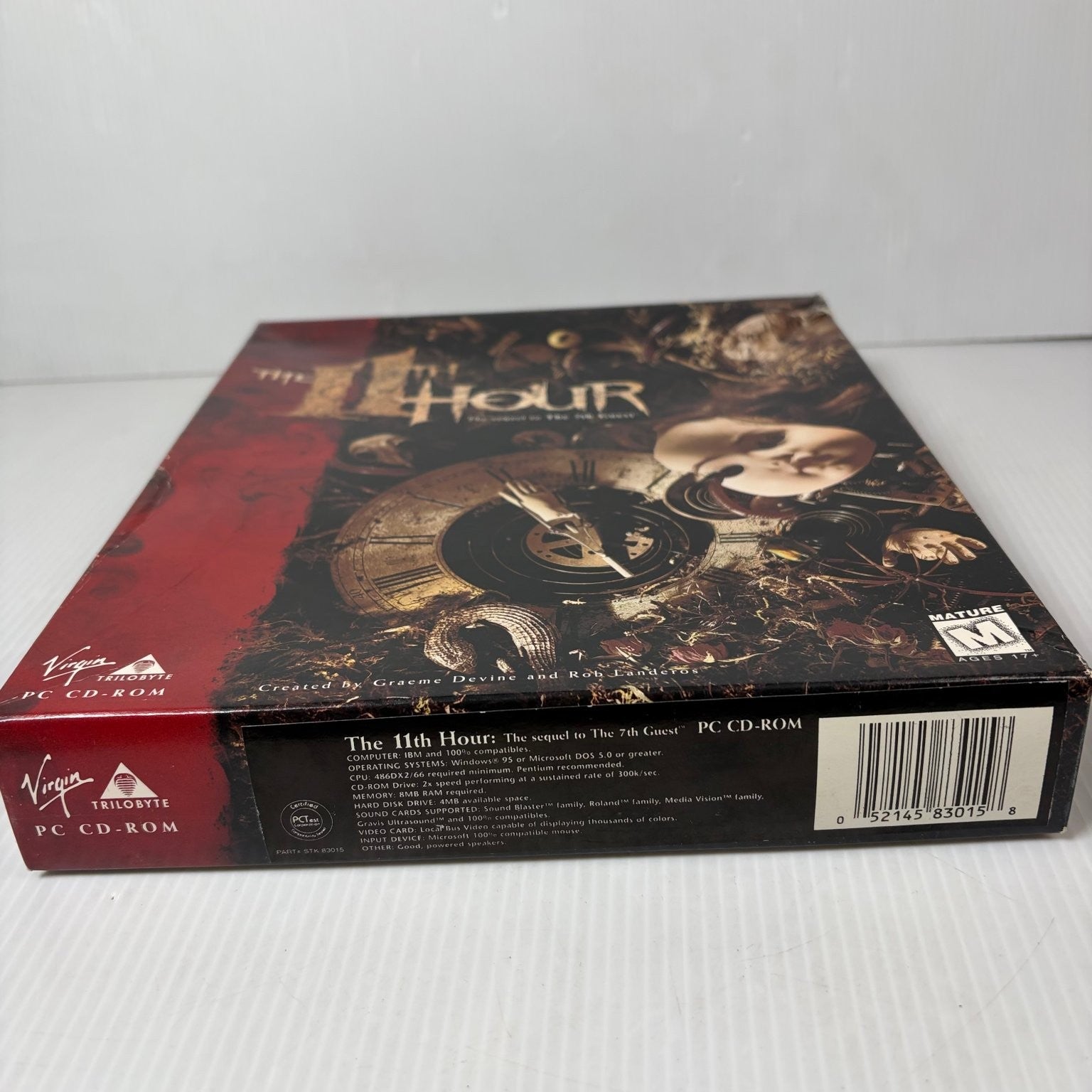 The 11th Hour PC CD-ROM Big Box Video Game Thriller Puzzle Adventure FMV Horror