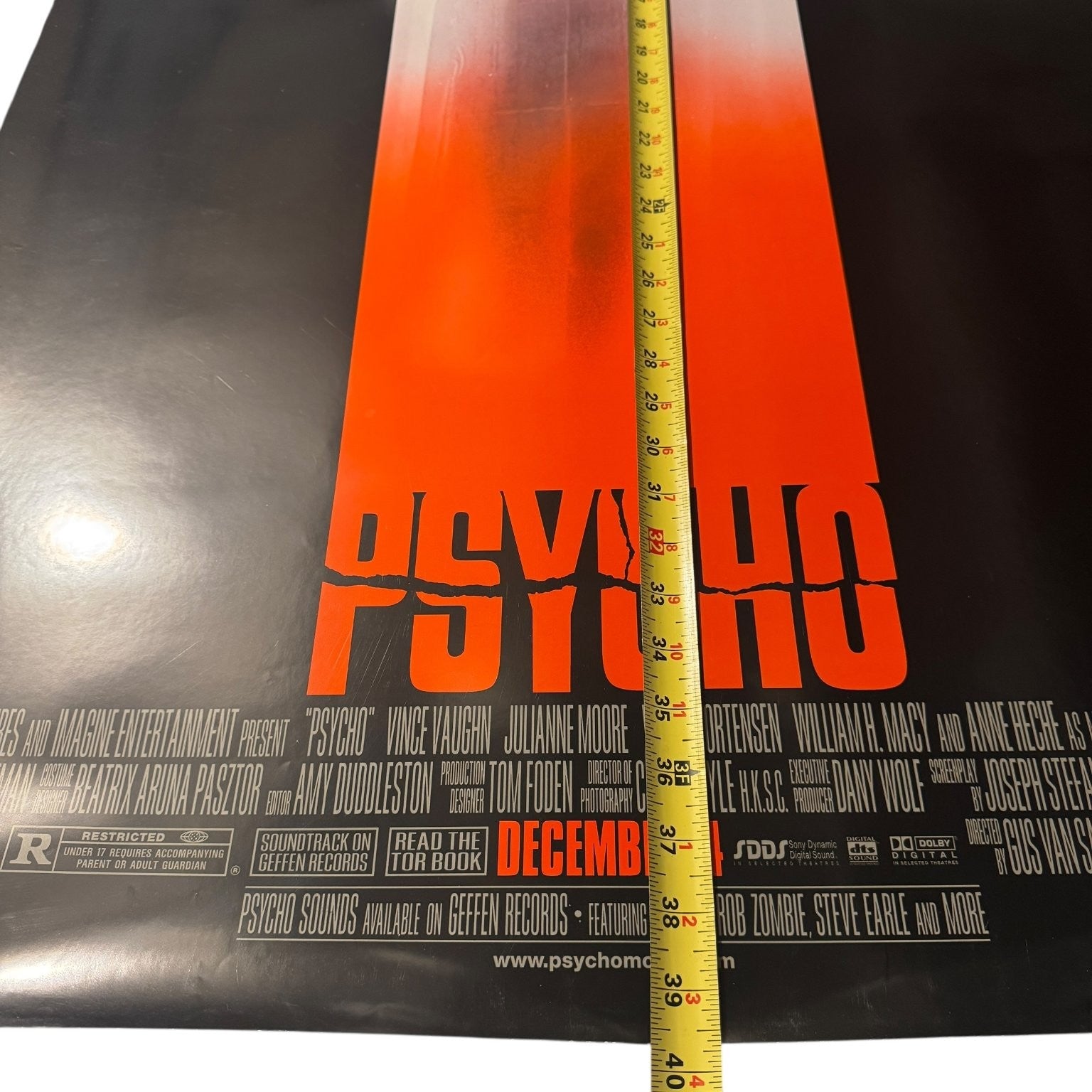 Psycho 1998 US Double Sided Original Movie Poster One Sheet Universal Pictures