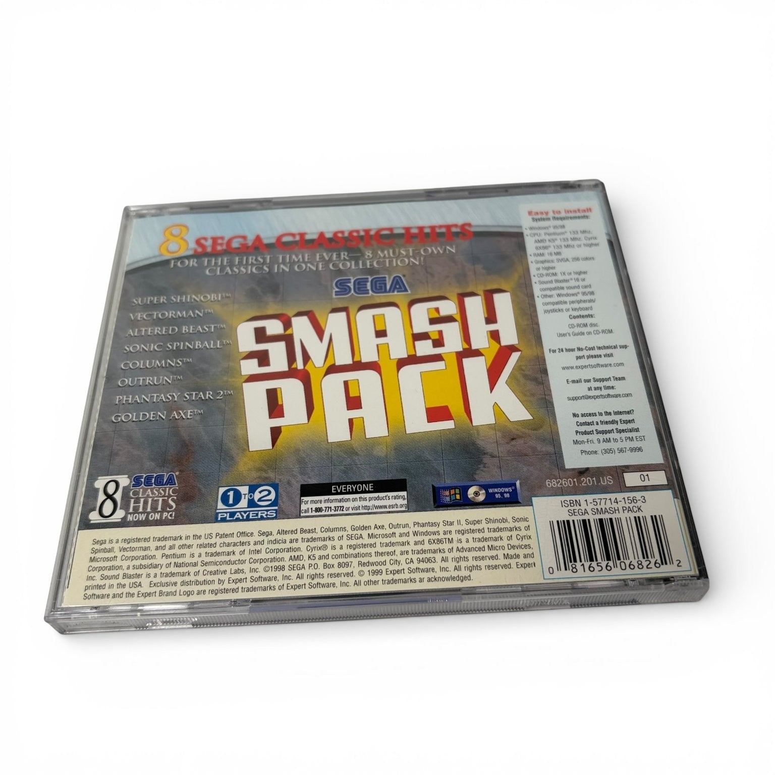 Sega Smash Pack PC Collection Video Game 8 Classic Hits Windows