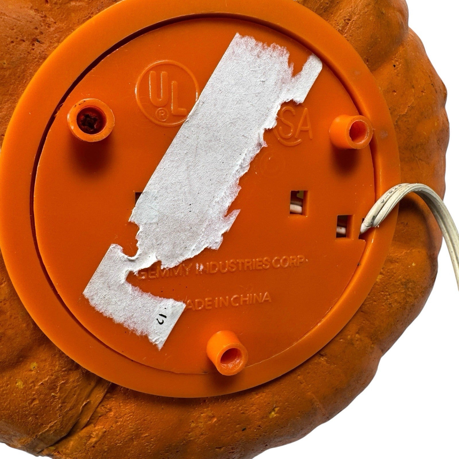 Vintage Happy Halloween Ghost with Pumpkin Foam Blow Mold w/ Gemmy Light