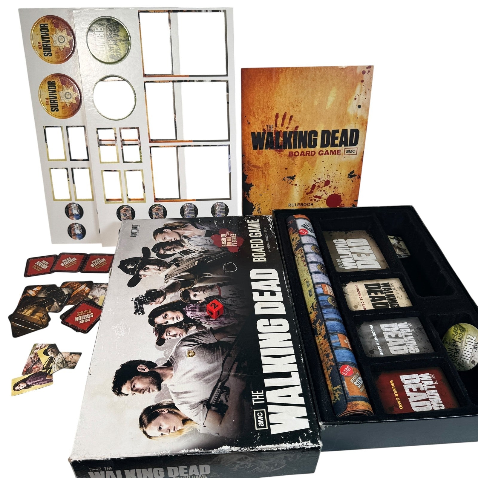 The Walking Dead Board Game Complete AMC TV Series Cryptozoic Zombies Survival G