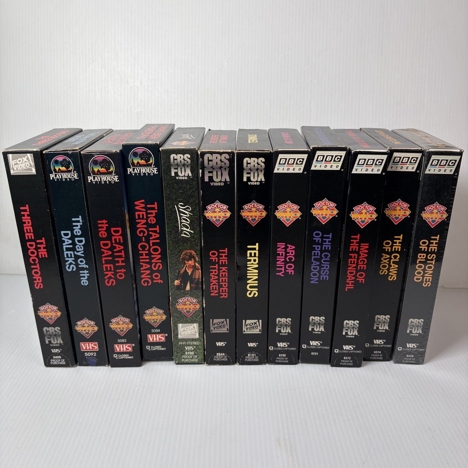 Doctor Who VHS Tapes Lot Collection 12 BBC Video CBS/FOX Fox Video Peter Davison