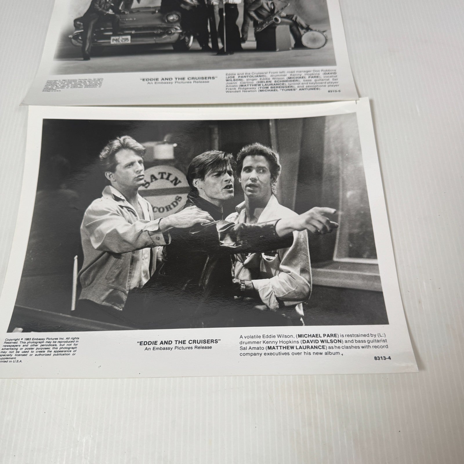 Vintage Eddie & The Cruisers 8x10 Promo Movie Stills Michael Pare John Cafferty