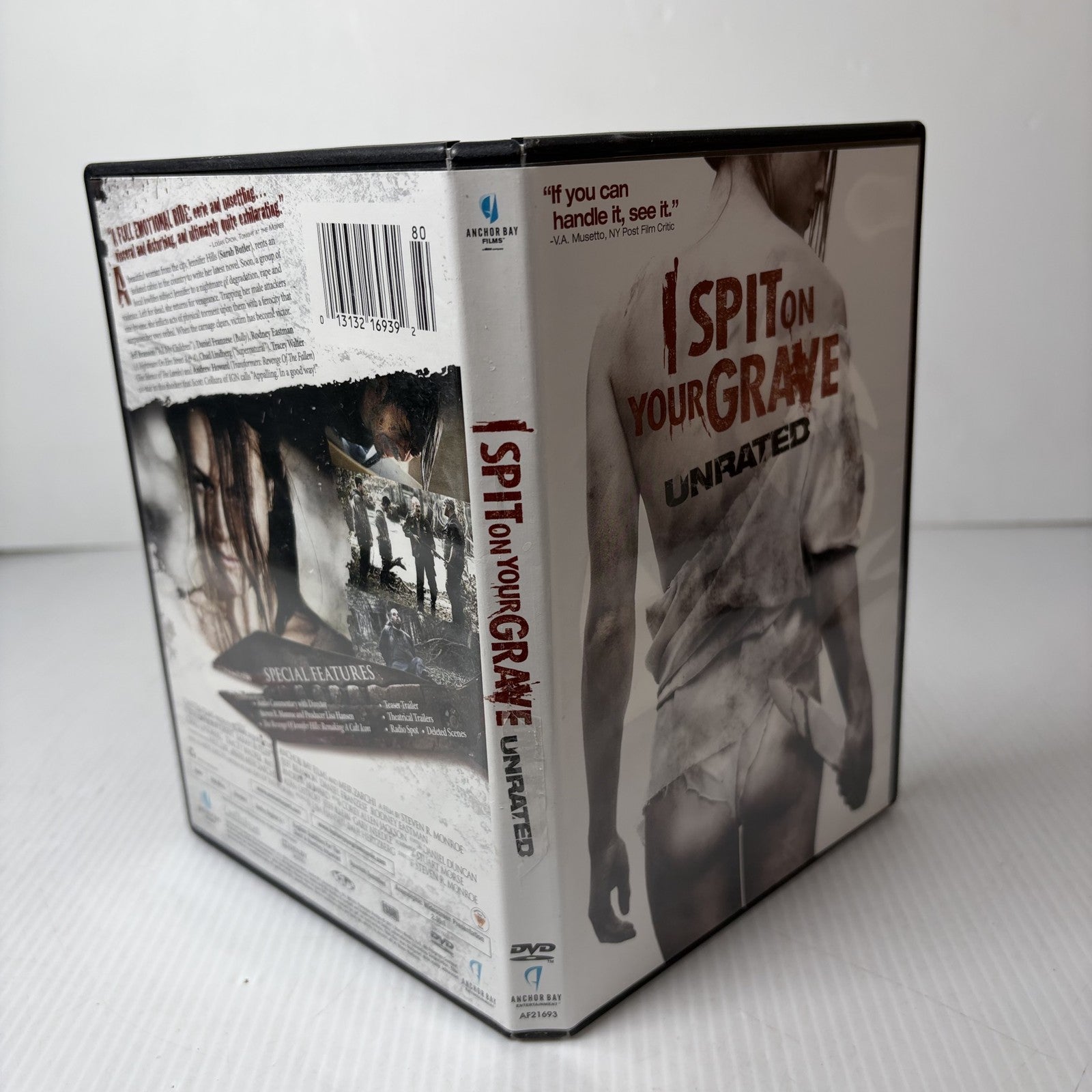 I Spit on Your Grave Unrated DVD Horror Thriller Sarah Butler Steven R. Monroe