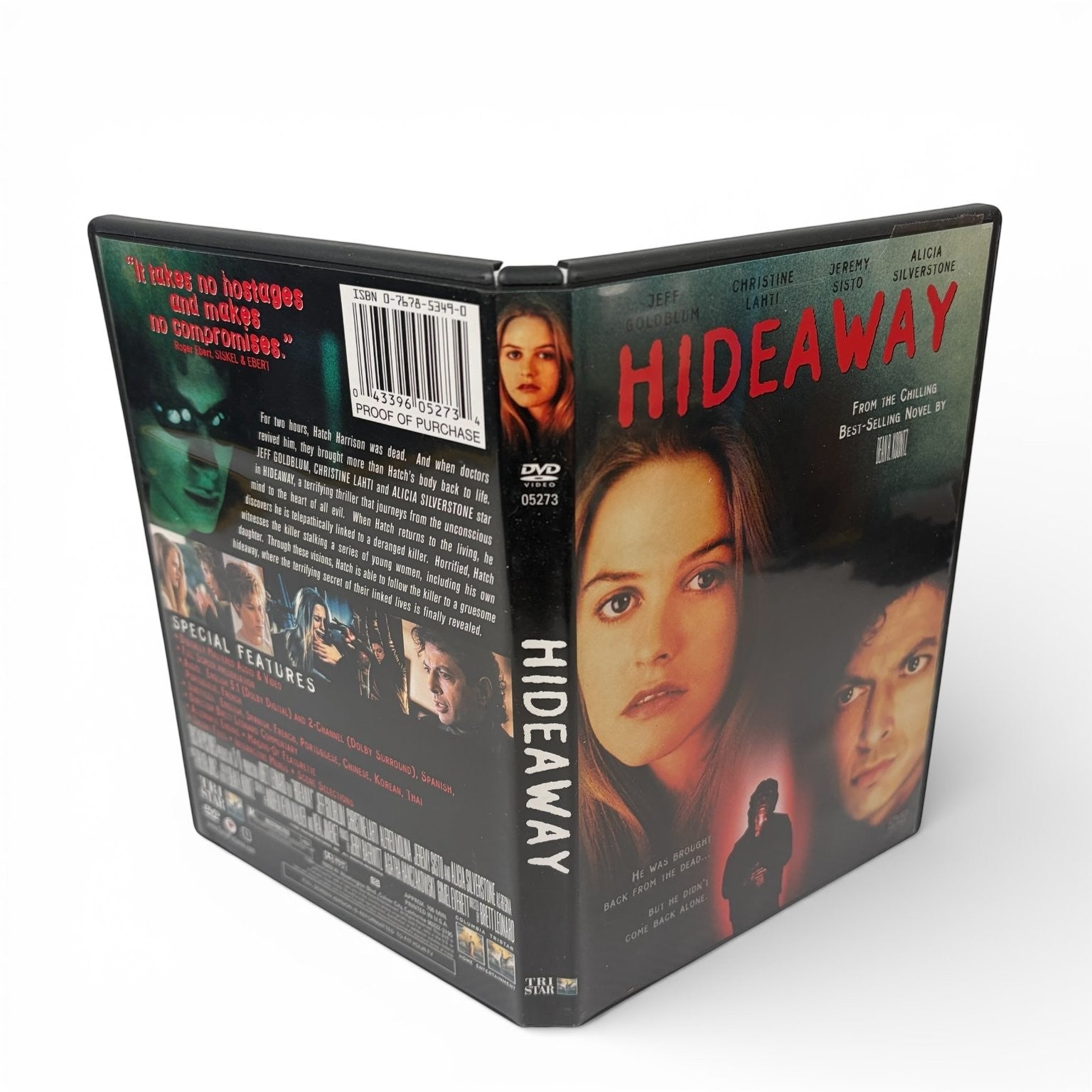 Hideaway DVD 1995 Jeff Goldblum Alicia Silverstone Dean Koontz Horror Thriller
