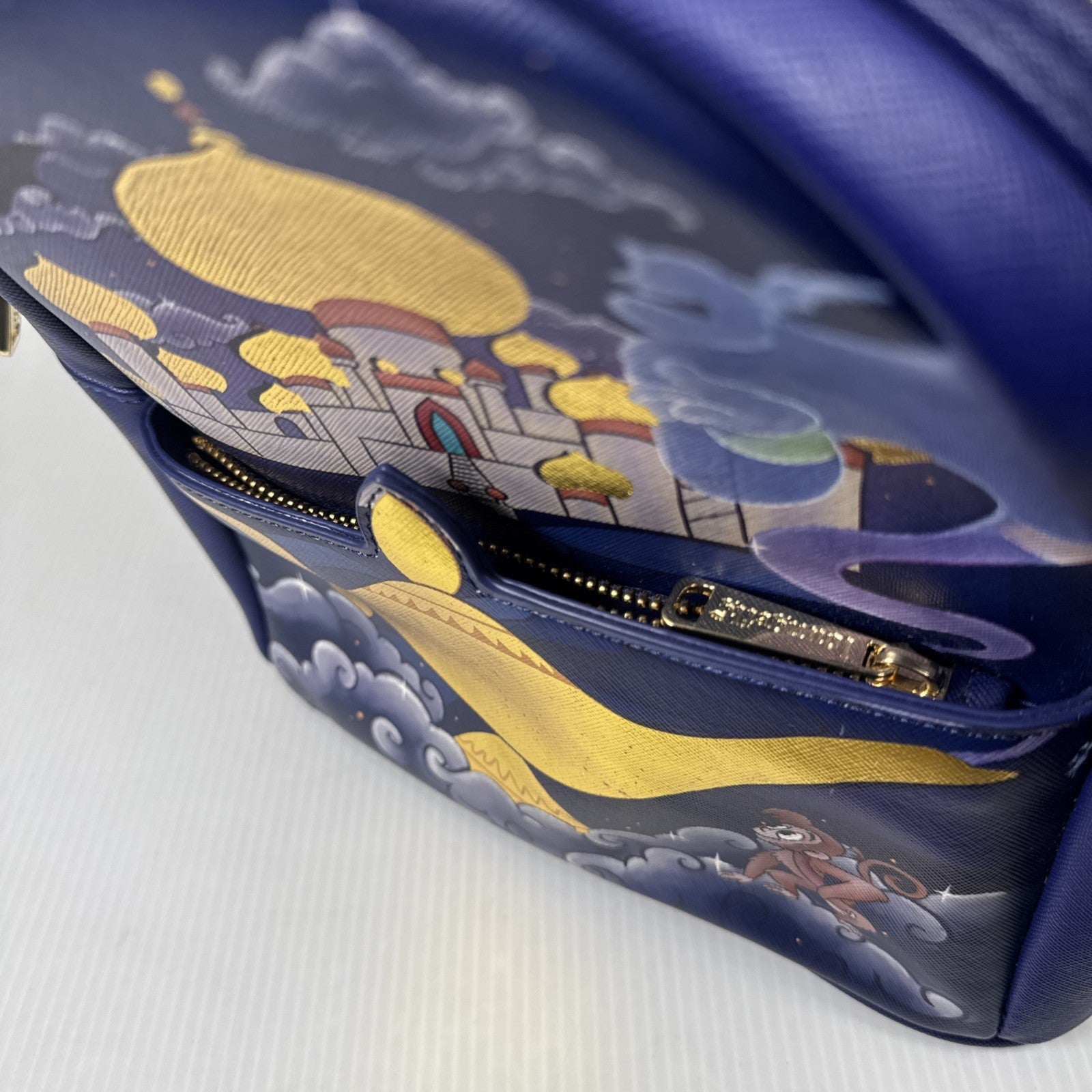 Loungefly Disney Aladdin Princess Jasmine Castle Abu Mini Backpack Genie Lamp