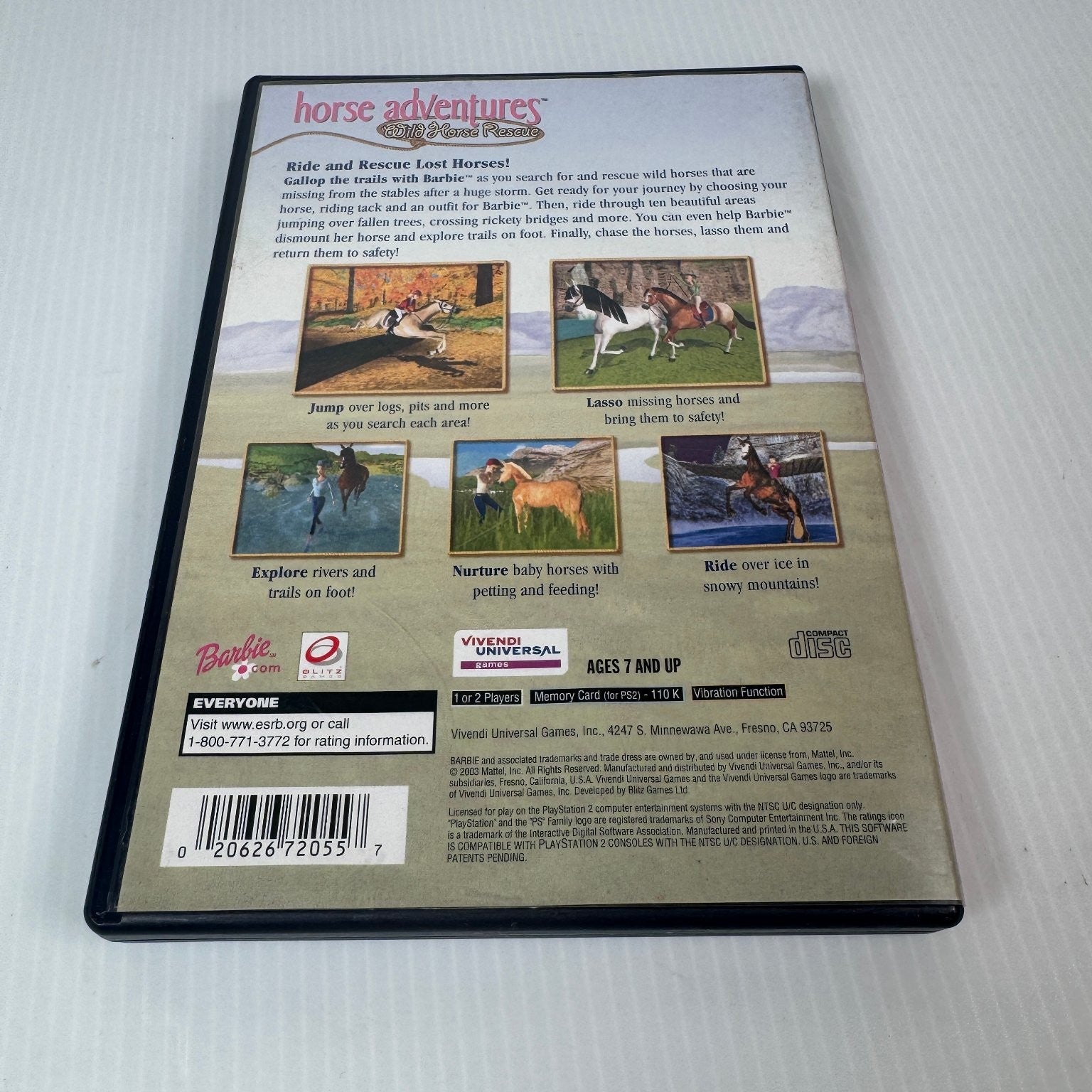 Barbie Horse Adventures Wild Horse Rescue PlayStation 2 Video Game