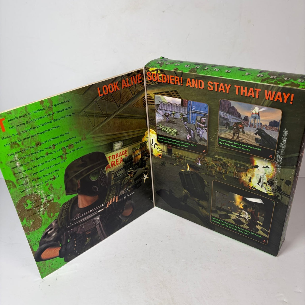 Half-Life Opposing Force PC CD-ROM Big Box Expansion Pack Sierra 1999 Complete