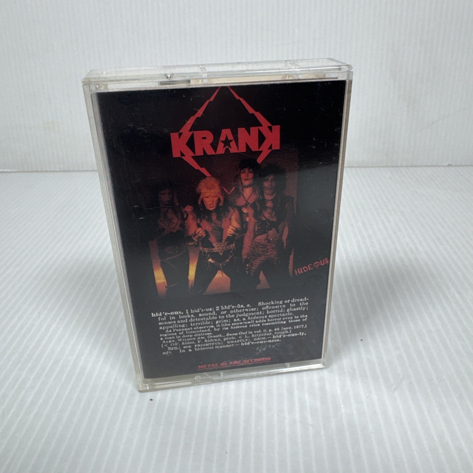 Krank - Hideous Cassette Tape (1986) US Metal Blade Records Release