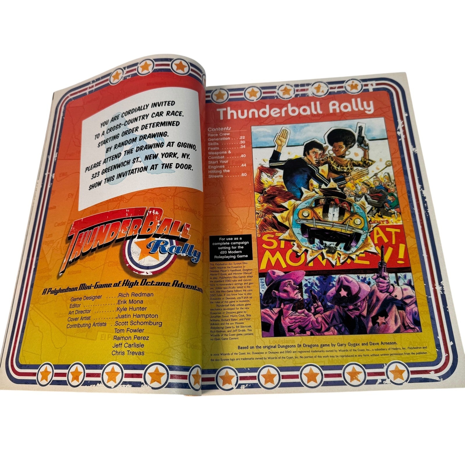 Vintage Dungeon Magazine #93 July August 2002 Thunderball Rally D20 Rulebook