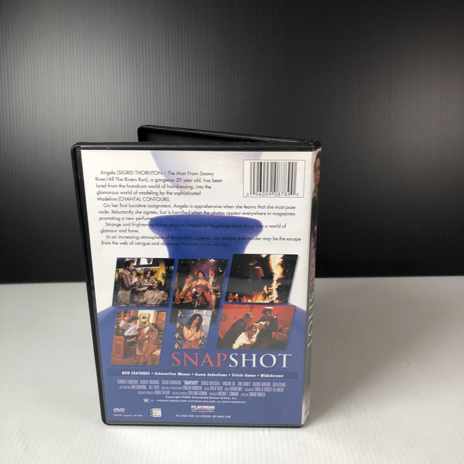Snapshot DVD 2002 Thriller Chantal Contouri Sigrid Thornton Robert Bruning