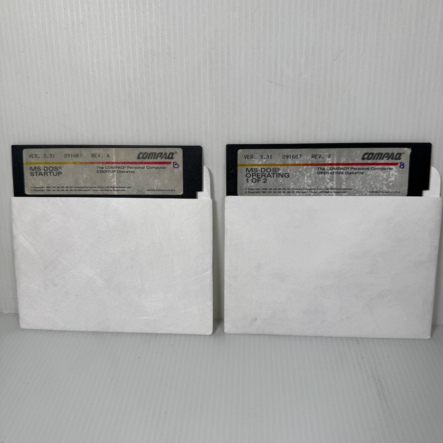 MS-DOS Operating System version 3.31 Compaq PC Video Game Software 5.25" Floppy