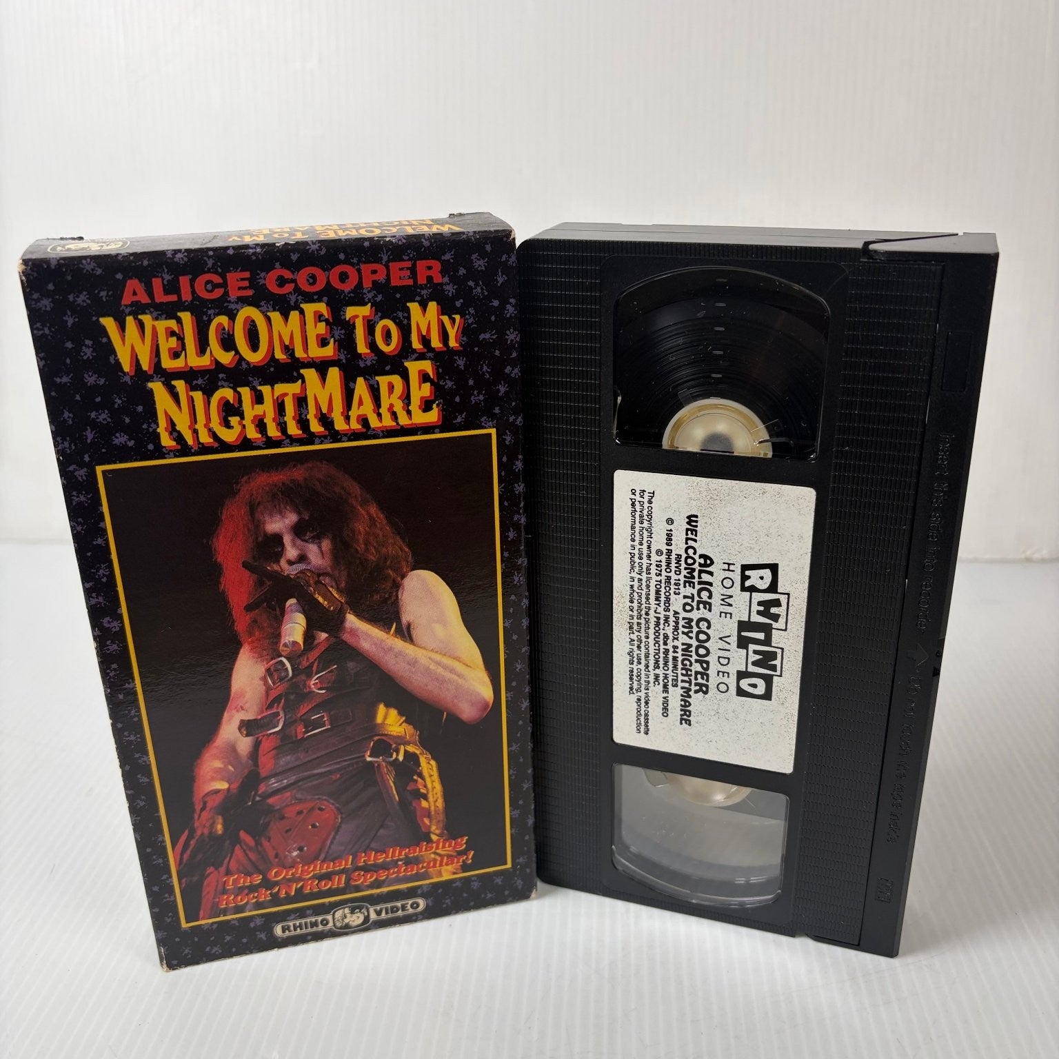 Alice Cooper Welcome to My Nightmare VHS 1975 Rock Concert Film Rhino