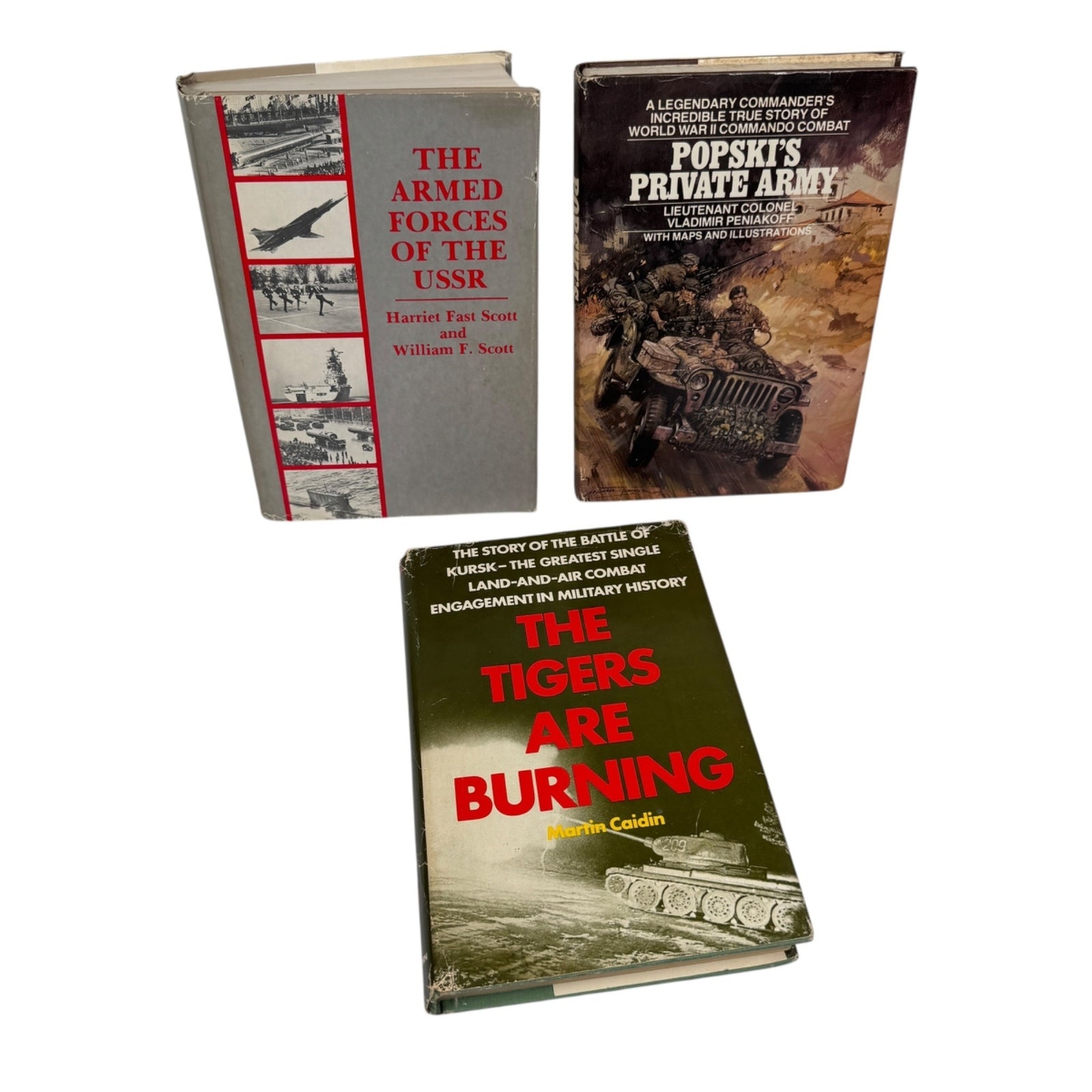 VTG Military History Hardcover Set Of 3 War Books Popski's Private Army & More