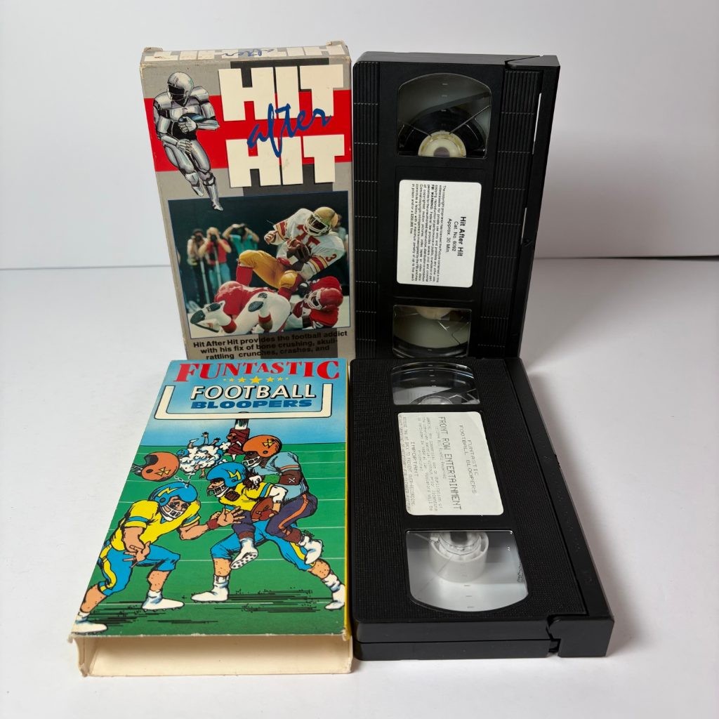 Sports VHS Lot of 4 Football Bloopers NASCAR Winston Cup Pro Football