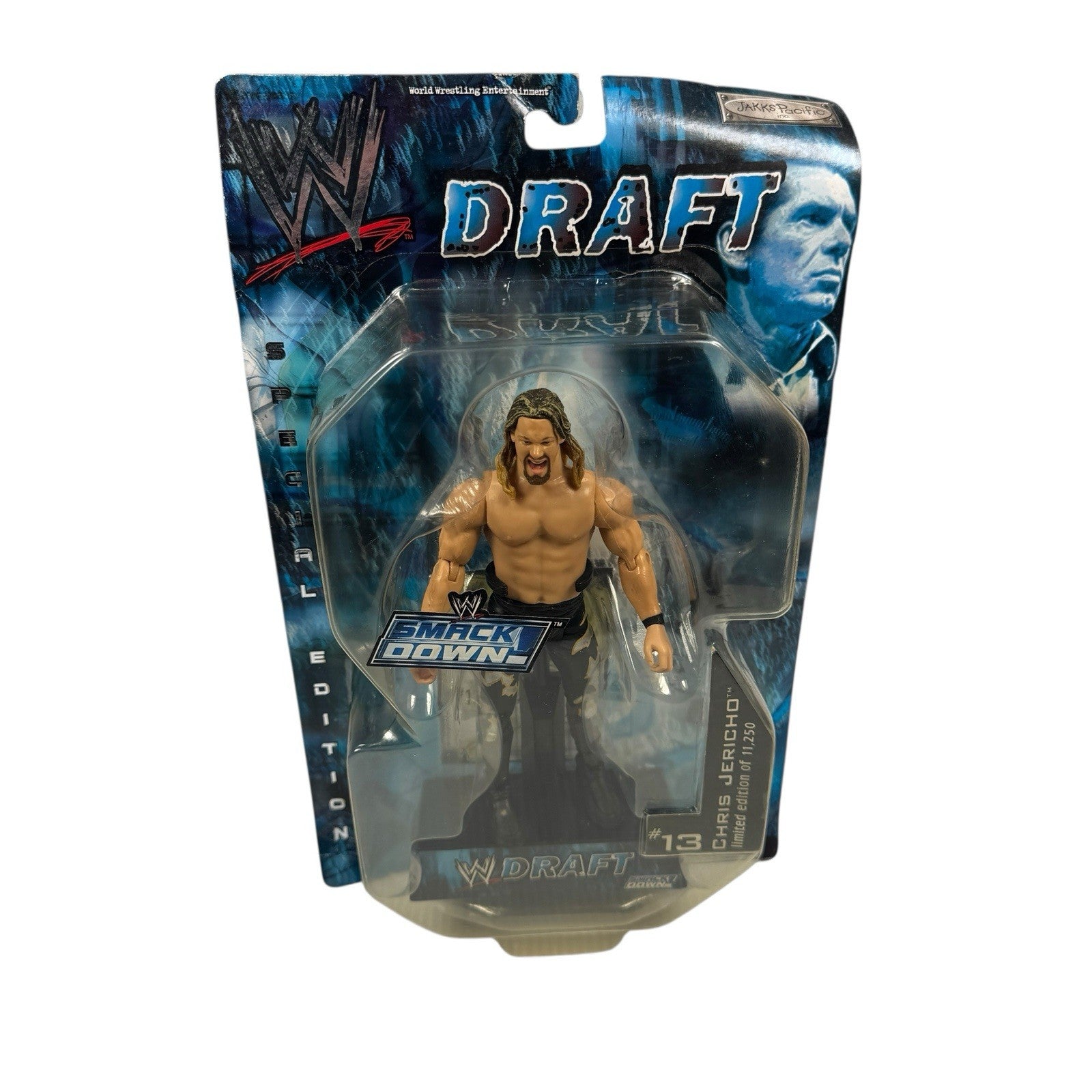 Chris Jericho WWE Jakks Draft Smackdown #13 Action Figure New 2002 AEW