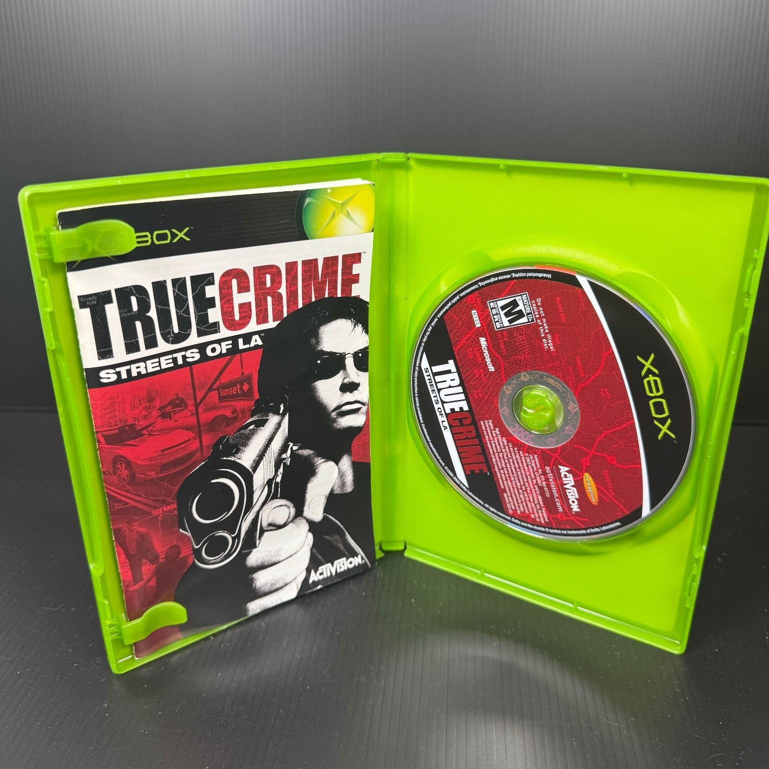 True Crime Streets of LA Xbox Complete CIB Video Game M Rated Action Shooter