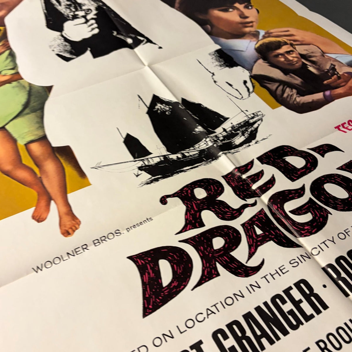 Red Dragon 1967 One-Sheet Movie Poster Stewart Granger Rosanna Schiaffino